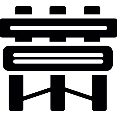 Tahta Köprü Kabartması, Basit Vektör İllüstrasyonu