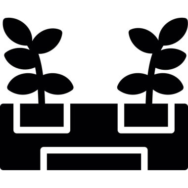 Bitki. Web simgesi vektör illüstrasyonu