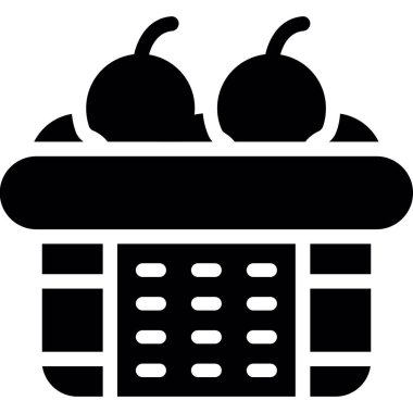 Elma. Web simgesi basit illüstrasyon