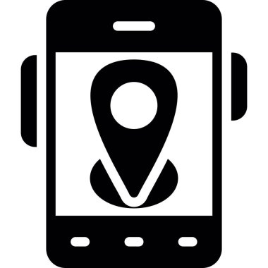 gps konum haritası simgesi sağlam biçimli