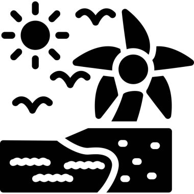 Yaz plajı tatil simgesi taslak tarzında