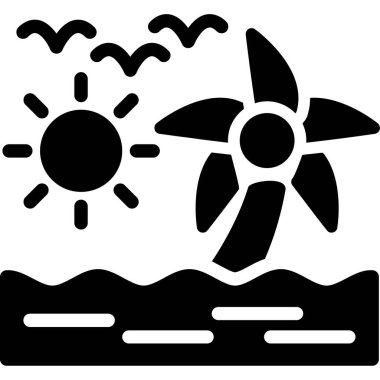 Güneş. Web simgesi basit illüstrasyon