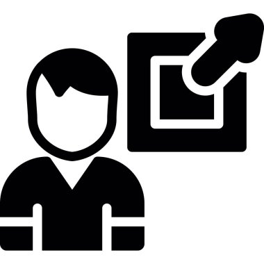 İş adamı simgesi, vektör illüstrasyonu