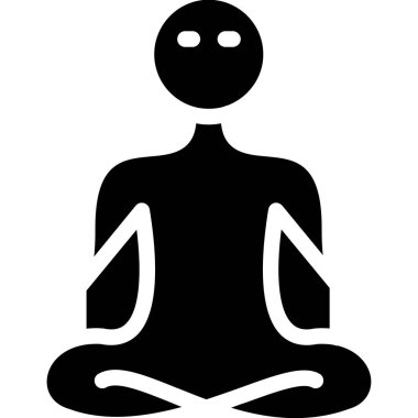Meditasyon. Web simgesi basit illüstrasyon
