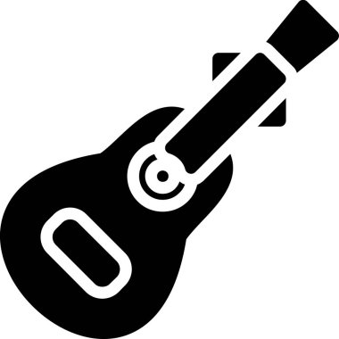 gitar gitar simgesi katı biçimde