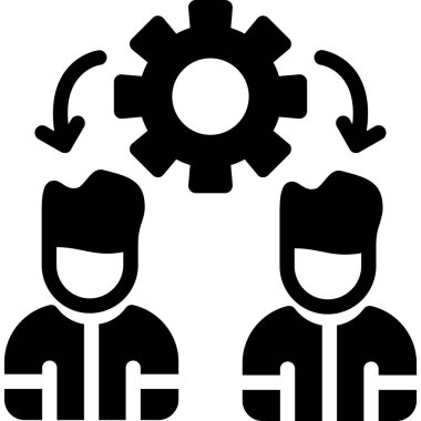 Takım çalışması simgesi, vektör illüstrasyonu