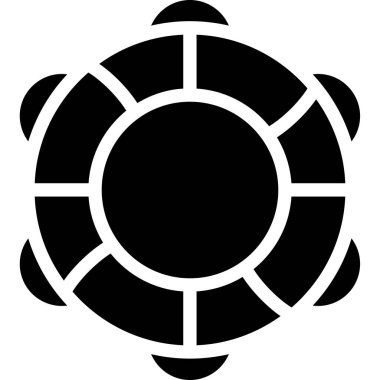 çiçek süsleme simgesi, vektör illüstrasyonu