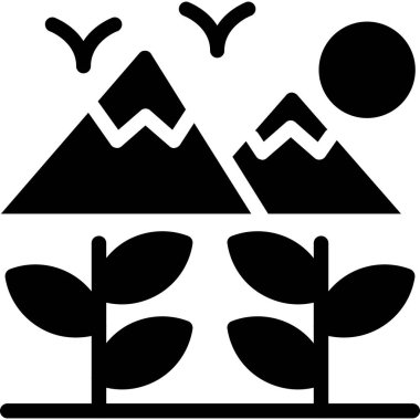 Ağaç simgesinin vektör çizimi