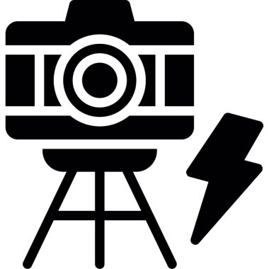 kamera flaş simgesi ana hat biçiminde