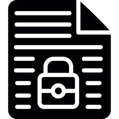 veri koruma simgesi. Beyaz arkaplanda izole edilmiş web tasarımı için veri güvenlik vektör simgesinin basit çizimi