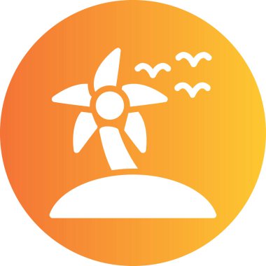 Bir güneş simgesinin vektör illüstrasyonu