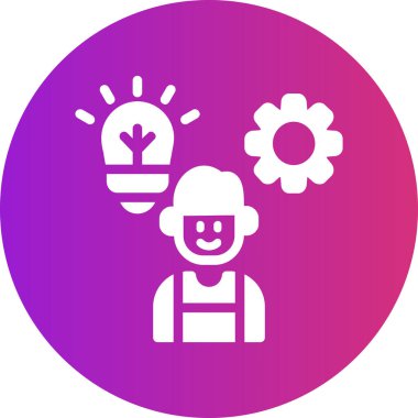 Bir robot simgesinin vektör illüstrasyonu