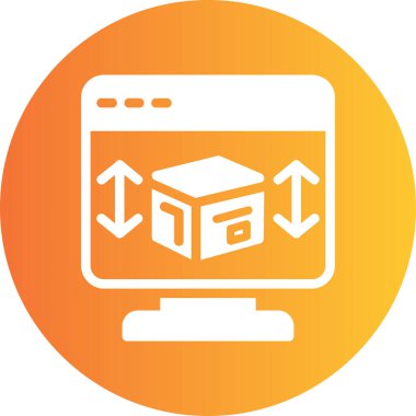 Modern bir bilgisayar simgesinin vektör çizimi