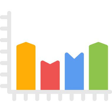 3B Çubuk Çizelgesi Düz, Basit Vektör Tasarımı