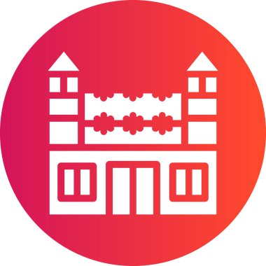 Modern yapı simgesinin vektör illüstrasyonu