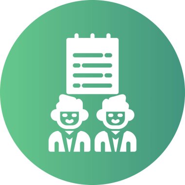 İş insanları simgesinin vektör illüstrasyonu