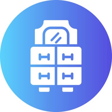 çanta simgesi, basit vektör illüstrasyonu