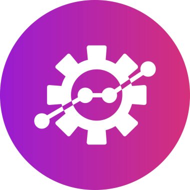 Modern bir vites tekerleği simgesinin vektör illüstrasyonu