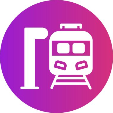 vektör tren istasyonu simgesi.