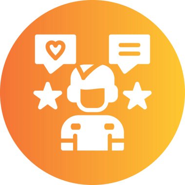 Bir yıldız simgesinin vektör illüstrasyonu