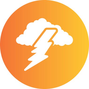 Çemberdeki vektör yıldırımı simgesi