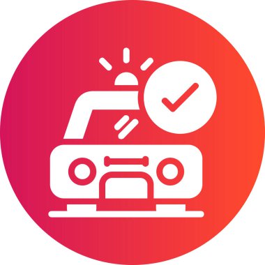 araba yıkama simgesi, vektör illüstrasyonu