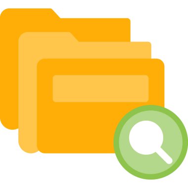 dosya dizini düz simge vektörü, düz biçim renkli düğme