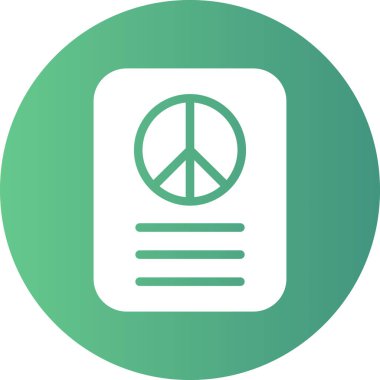 Eşsiz barış vektör çizgisi simgesi