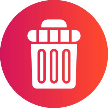 Çöp tenekesi. Basit illüstrasyon