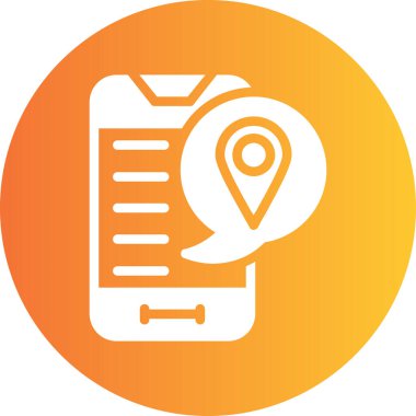 Vektör konumu simge illüstrasyonu