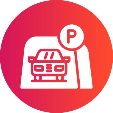 Araba park kutsal kişilerin resmi, vektör çizim