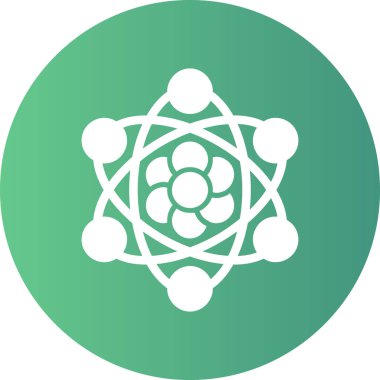 Atom simgesinin vektör illüstrasyonu