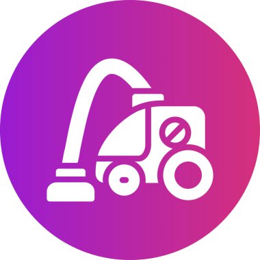 Traktör modern simgesinin vektör illüstrasyonu