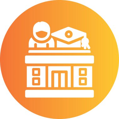 Düz moda üniversite simgesi