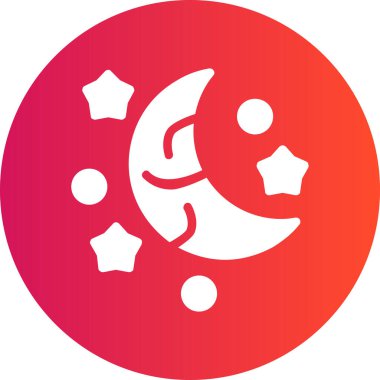 Ay. Web simgesi basit illüstrasyon