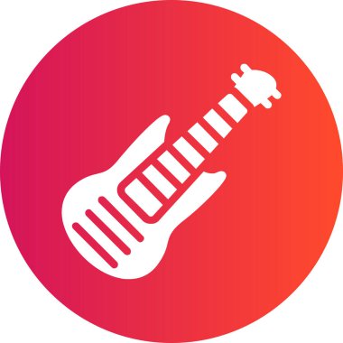elektro gitar simge vektör çizim