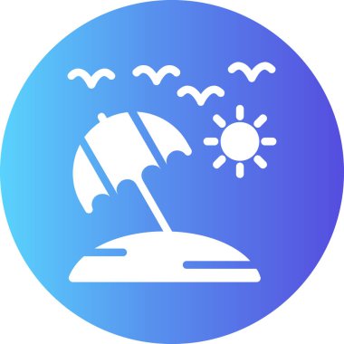 şemsiye simgesi vektör illüstrasyonu