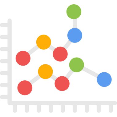 işletme analitik grafik simgesi düz biçimli
