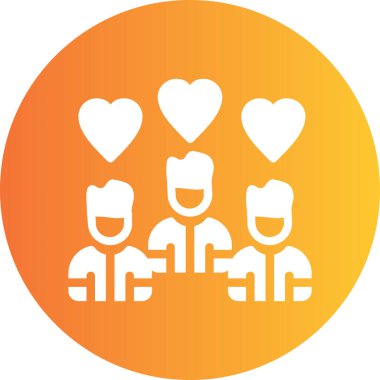 İnsanlar. Web simgesi basit illüstrasyon