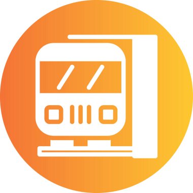 tren. Web simgesi basit illüstrasyon