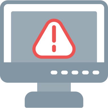 uyarı vektörü glyph düz simgesi