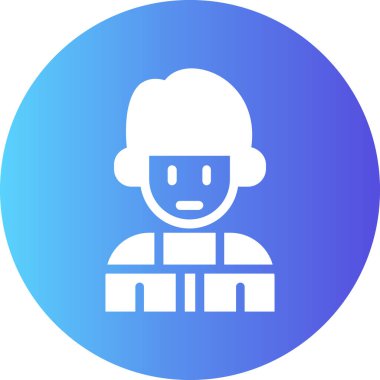 İşçi. Web simgesi basit illüstrasyon