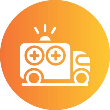 ambulans simgesi vektör illüstrasyonu