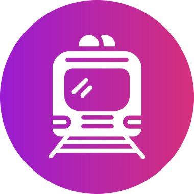 tren simgesi, basit vektör illüstrasyonu