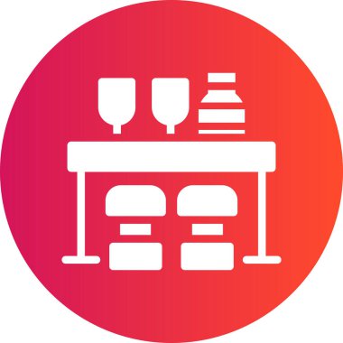 Şarap kadehi. Basit resimleme