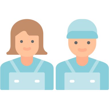 avatar doktor medikal simgesi düz stil