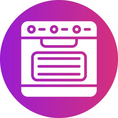 Fırının illüstrasyon vektör simgesi.