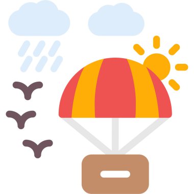 Ana hatlarıyla doldurulmuş klima iklimi simgesi