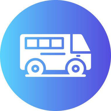 Otobüs. Web simgesi basit illüstrasyon