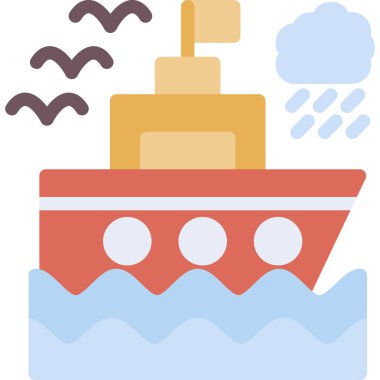 Yolcu gemisi. Basit resimleme